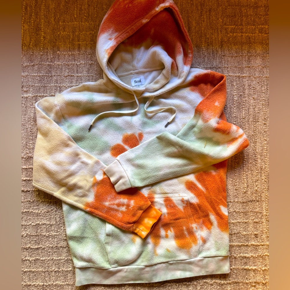 FEAT blanket blend tie dye men's hoodie